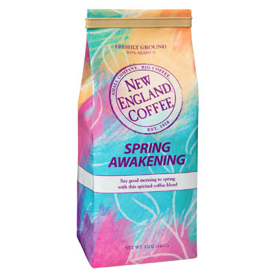 Packaging image for New England Coffee's Spring Awakening flavored coffee