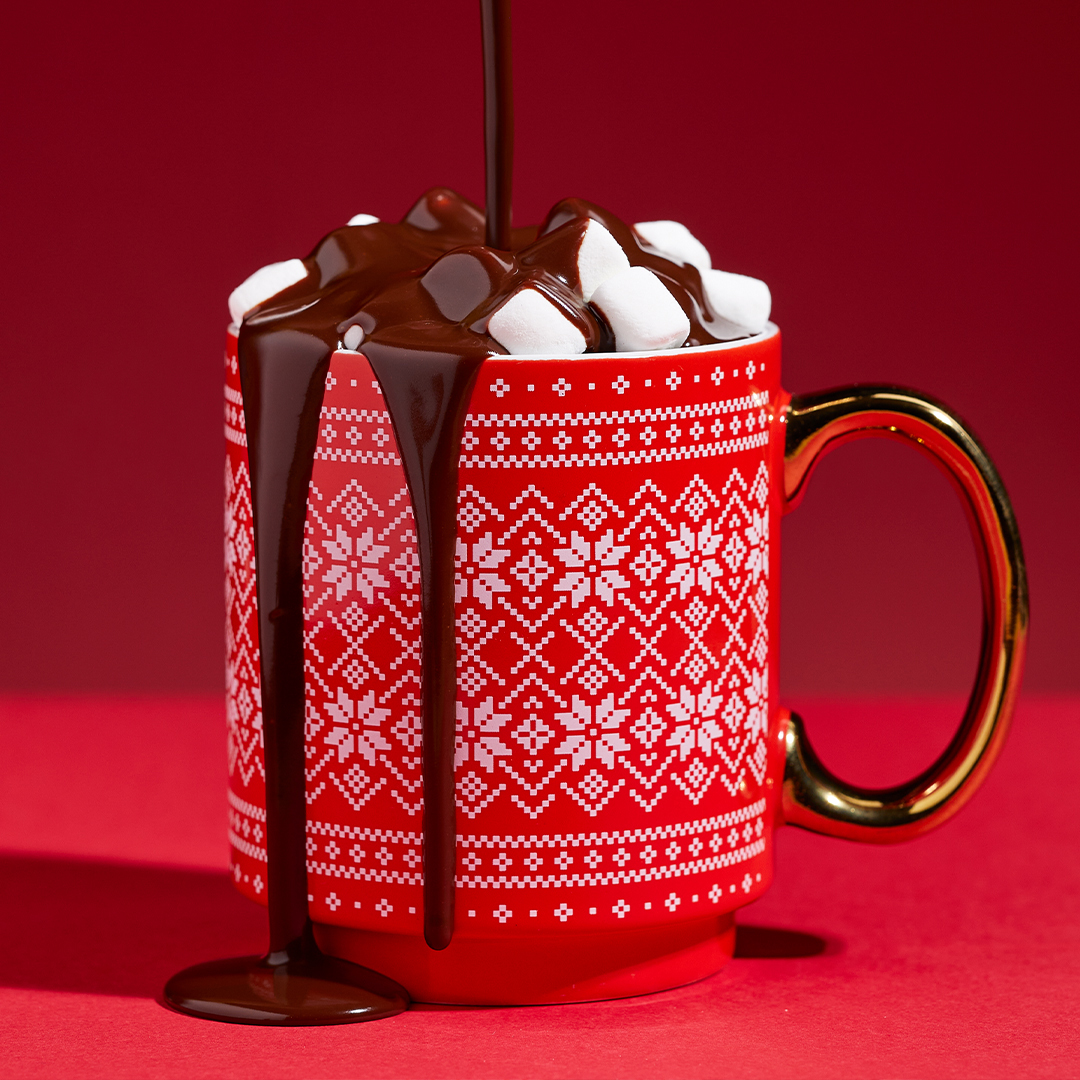 Peppermint Bark Mocha Fudge Sauce New England Coffee